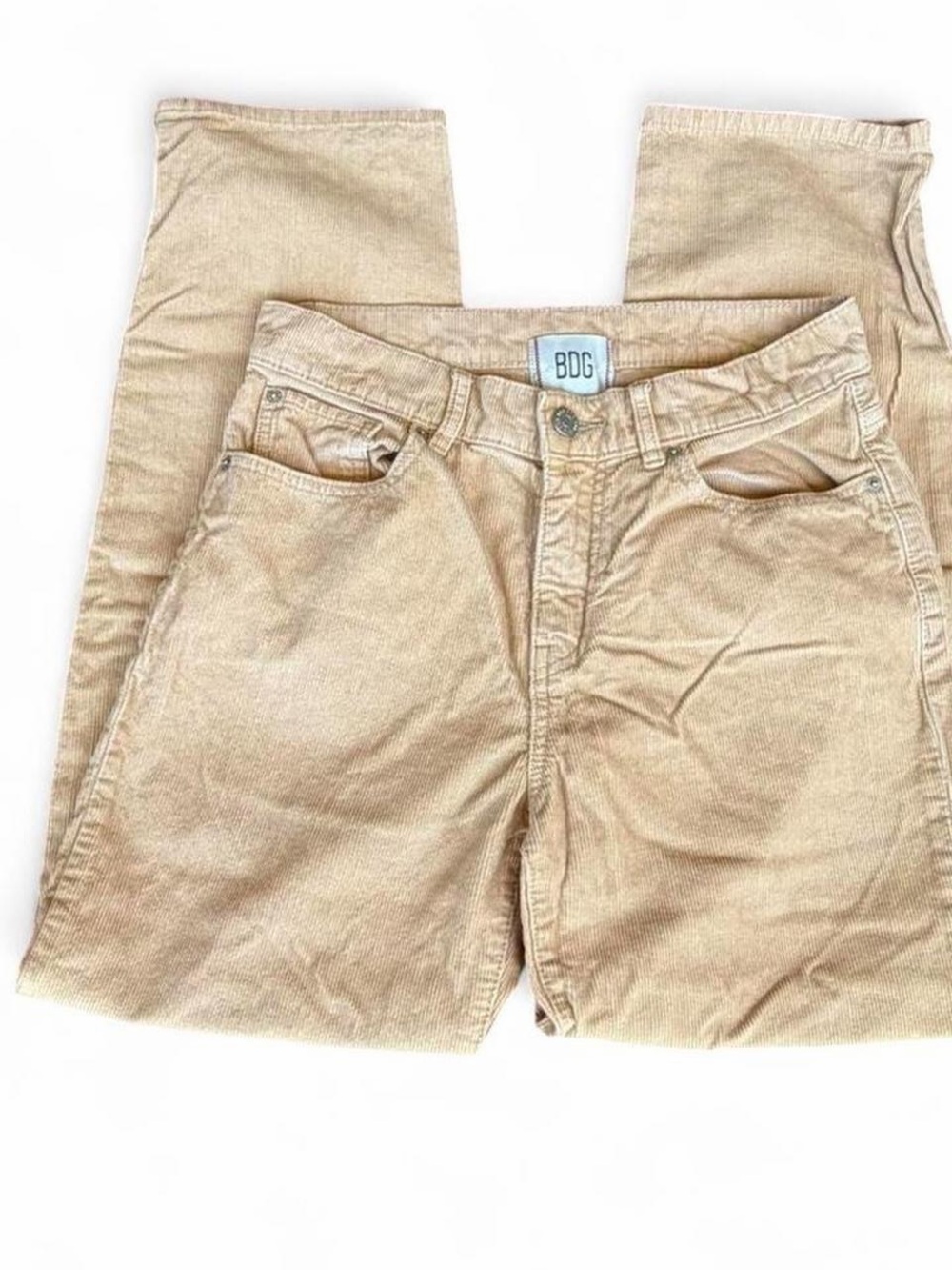 BDG Tan Corduroy Straight-Leg Jeans